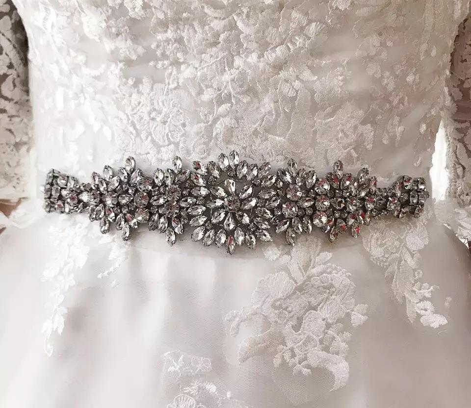 Crystal bridal belt appliqué