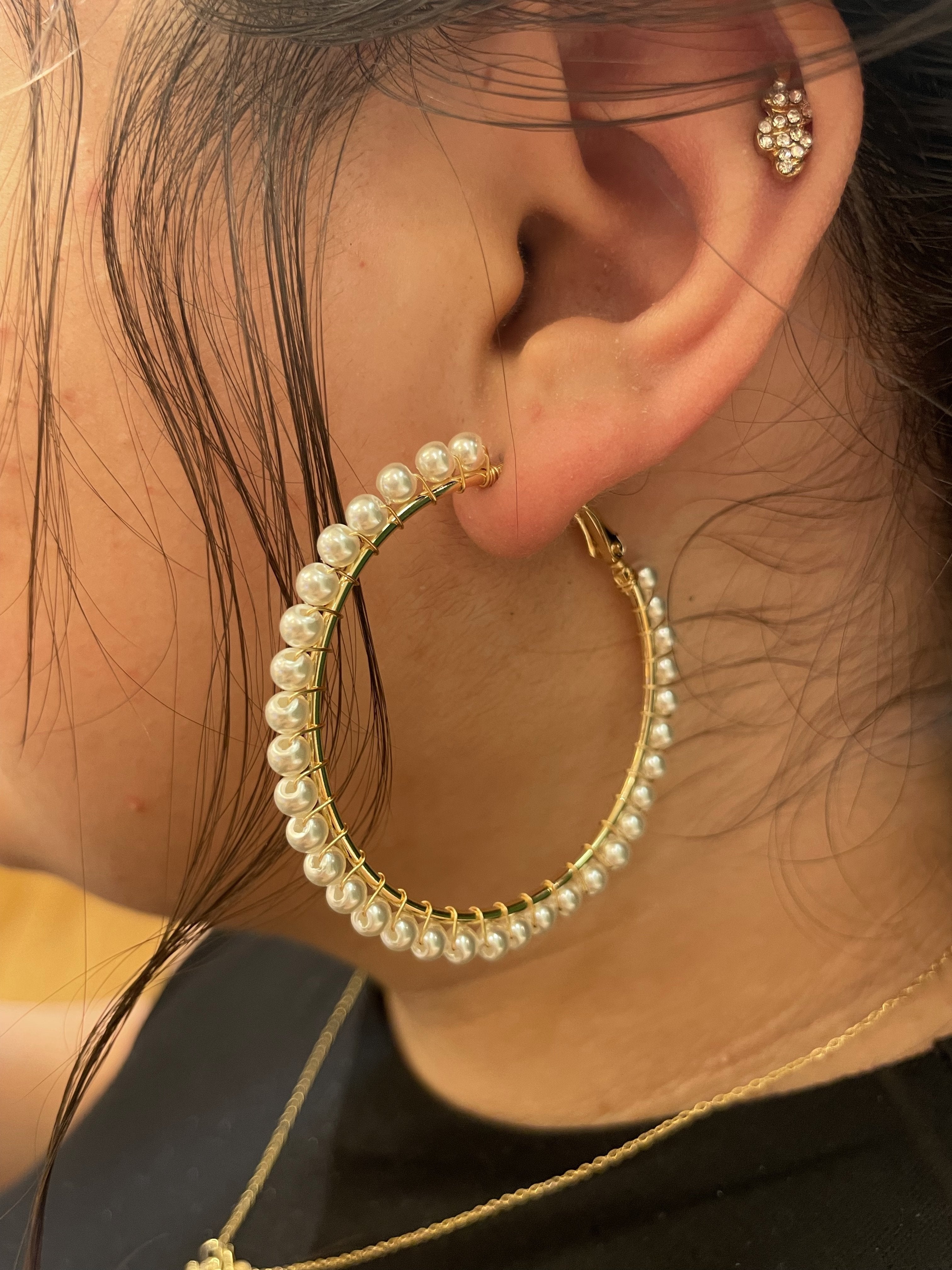 Pearl Hoops