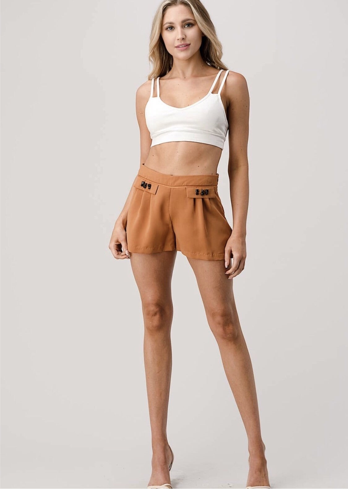 Embellished Rust Shorts