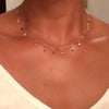 Multicolor stone choker necklace