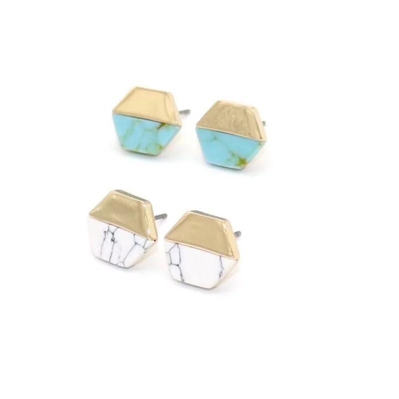 Turquoise stud earrings