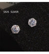 Diamond silver stud earrings