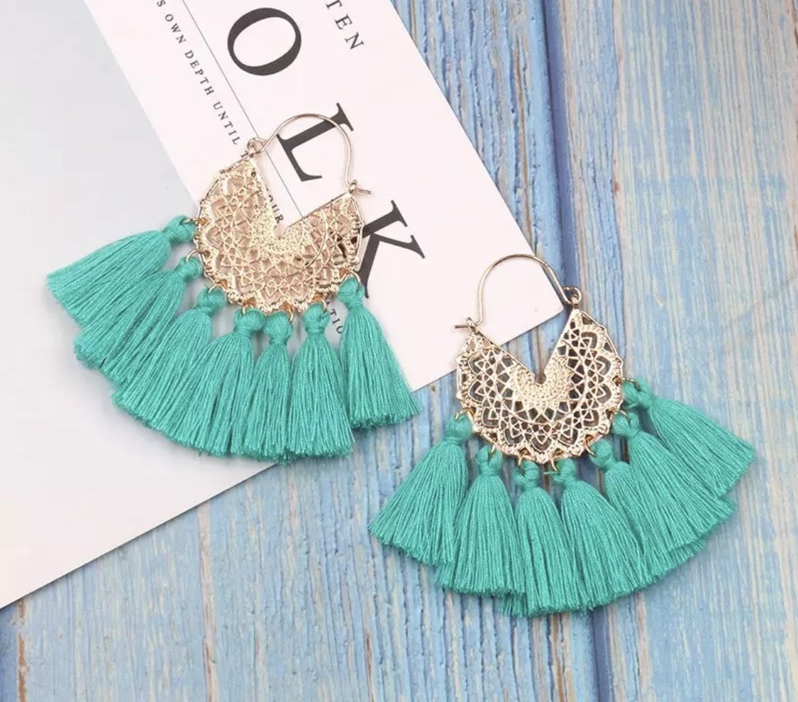 Bohemian tassel earrings