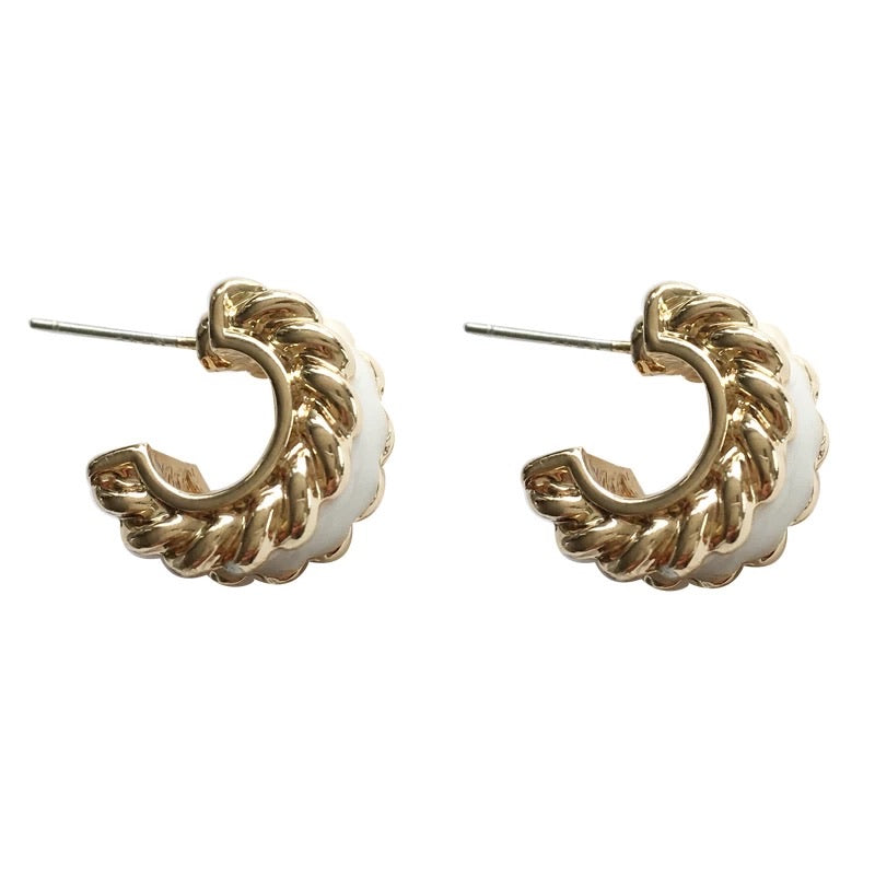 Rope hoop earrings