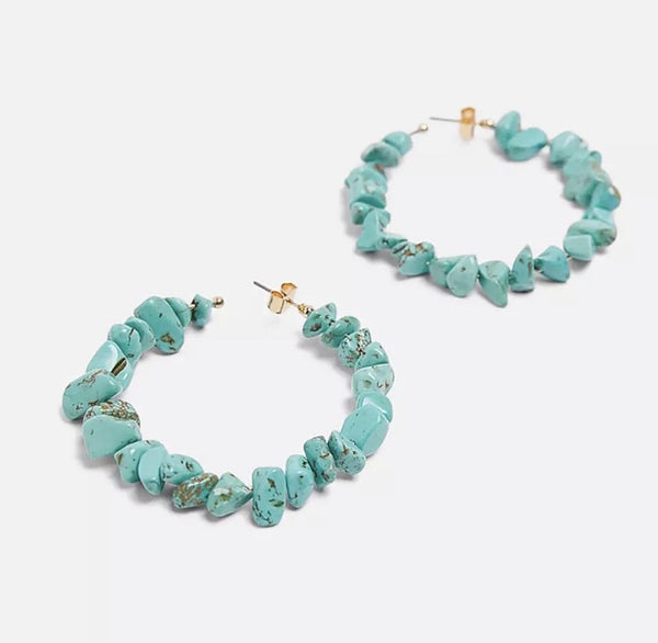 Turquoise hoops